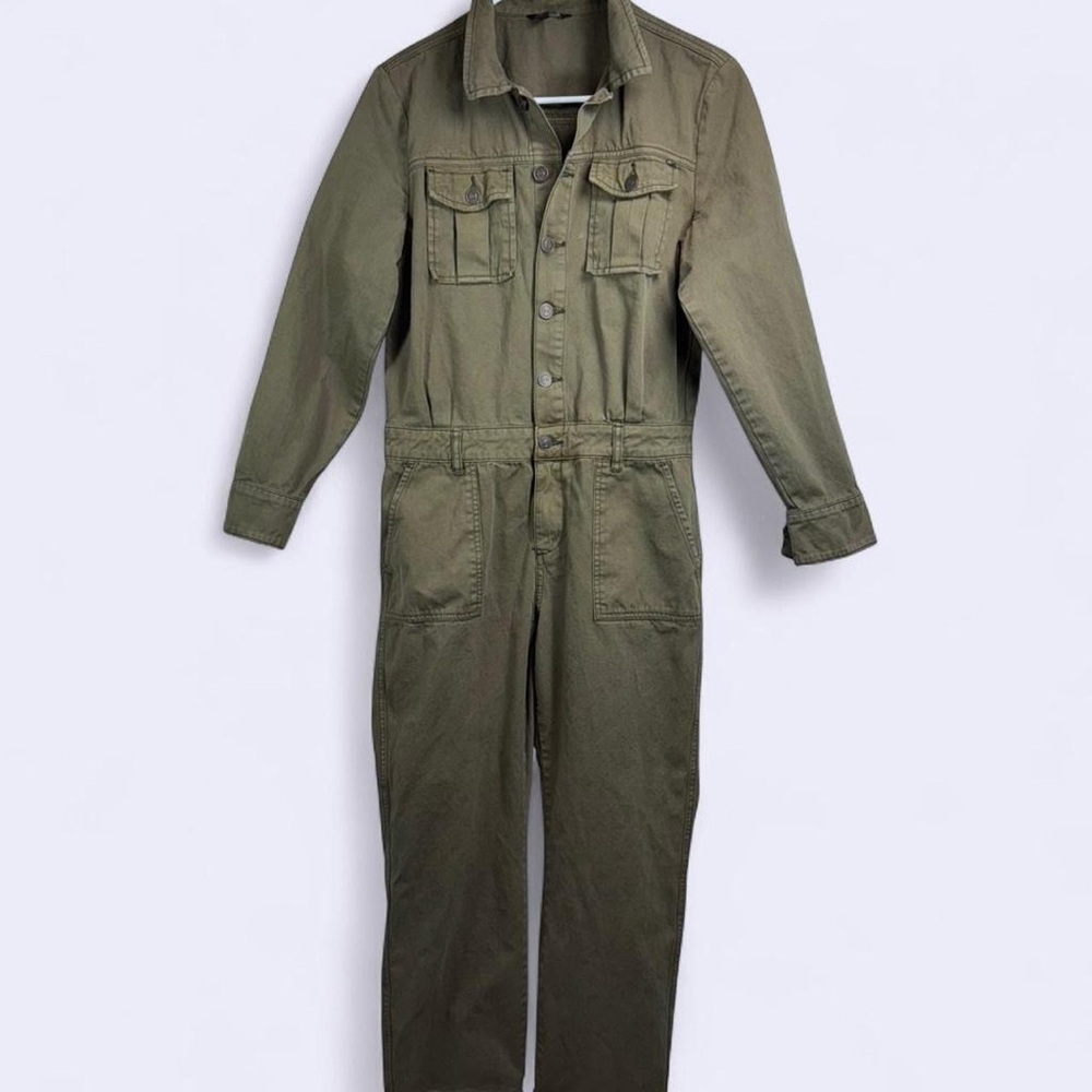 Buffalo David Bitton Utility Jumpsuit Olive Green Size M